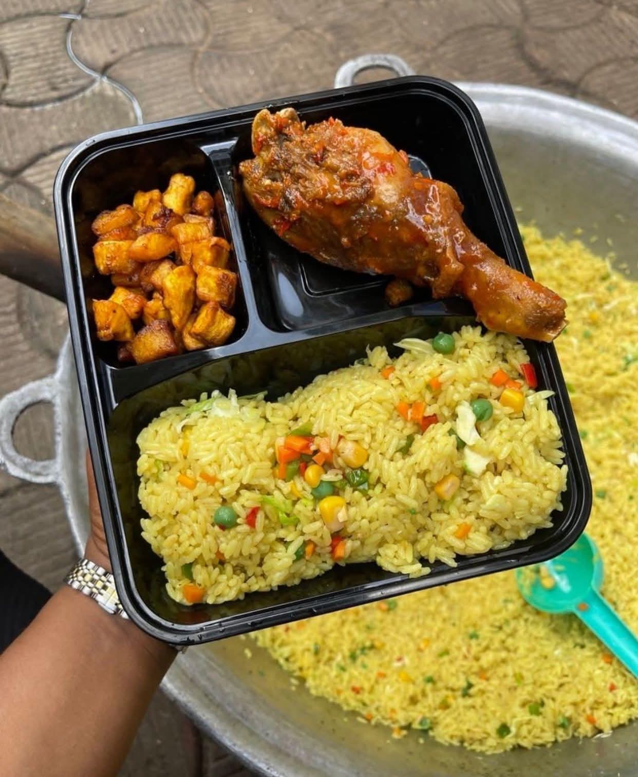 Fried rice chicken and dodo
