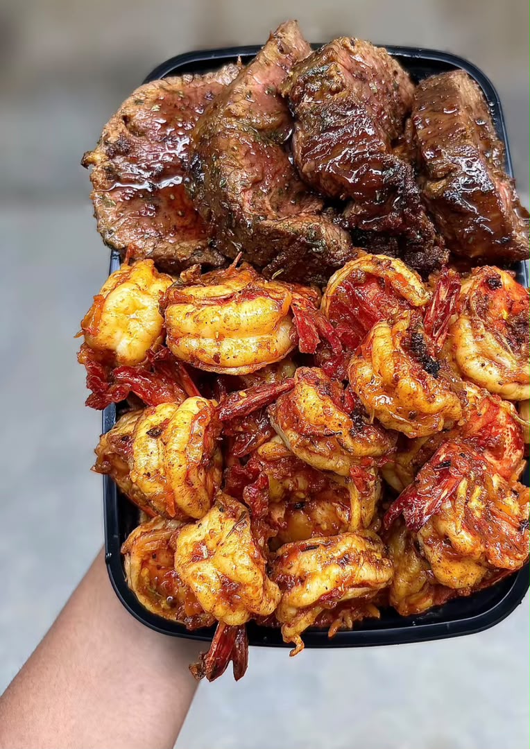 Steak / prawns