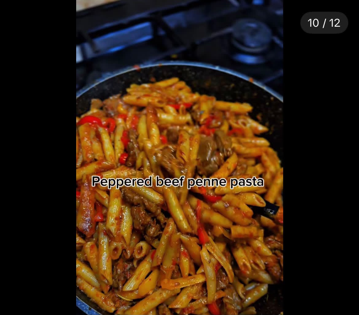 Penne beef pasta per potion